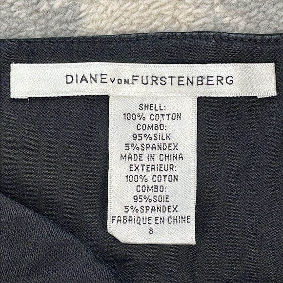 Diane Von Furstenberg Caran Keys Fit Flare Dress Ribbon Accent Sweetheart Sz 8 - Picture 6 of 16